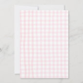 Invitation Baby shower fille Bow Aquarelle rose (Dos)
