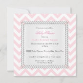 Invitation Baby shower Fille Casquette rose Camion ours Blond (Dos)