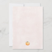 Invitation Baby shower fille Citrouille aquarelle (Dos)
