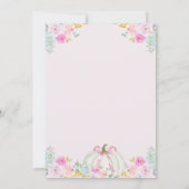 Invitation Baby shower fille Citrouille de la ceinture rose (Dos)