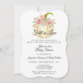 Invitation Baby shower fille Citrouille flou flou (Devant)