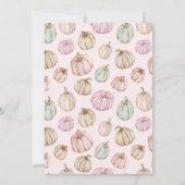 Invitation Baby shower fille Citrouille rose (Dos)