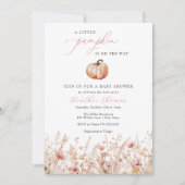 Invitation Baby shower fille Citrouille rose (Devant)