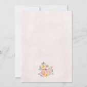 Invitation Baby shower fille Citrouille rose aquarelle (Dos)