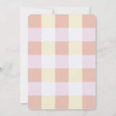 Invitation Baby shower fille Citrouille rose et jaune (Dos)