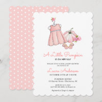 Baby shower fille Citrouille rose mignon