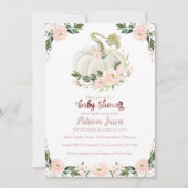 Invitation Baby shower fille Citrouille rose Rose (Devant)