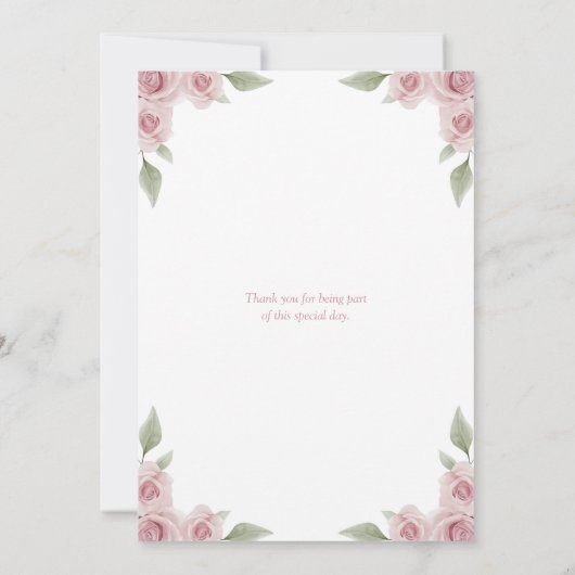 Invitation Baby shower fille cygne (Dos)