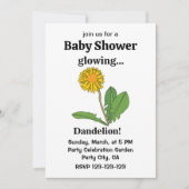 Invitation Baby shower fille Dandelion (Devant)