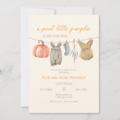 Invitation Baby shower fille de Citrouille d'automne (Devant)
