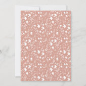 Invitation Baby shower Fille de couleur d'eau Florale Fox Woo (Dos)