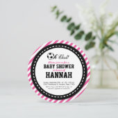 Invitation Baby shower fille de football (Debout devant)
