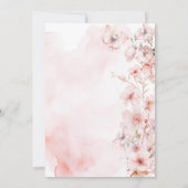 Invitation Baby shower fille de jardin rose papillon (Dos)