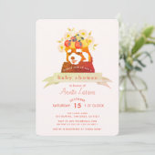 Invitation Baby shower Fille de la Couronne Panda  (Debout devant)