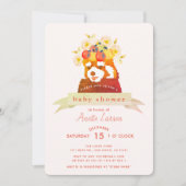 Invitation Baby shower Fille de la Couronne Panda  (Devant)