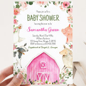 Invitation Baby Shower Fille de la Ferme