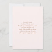 Invitation Baby shower fille de l'ours de Boho (Dos)