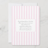 Invitation Baby shower fille de l'ours en peluche (Dos)
