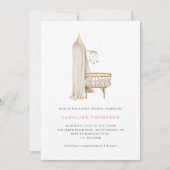 Invitation Baby Shower Fille de Nursery Boho (Devant)