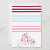 Invitation Baby shower fille de transport rose et argent Part (Dos)