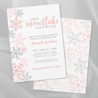 Baby Shower Fille d'Hiver Flocon de Neige