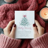 Invitation Baby shower Fille d'hiver Noël