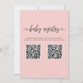 Invitation Baby shower Fille Douce Fleur Rose (Dos)
