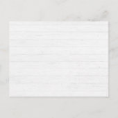 Invitation Baby shower fille en bois blanc et tran (Dos)