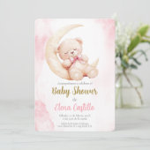 Invitation Baby shower fille en espagnol (Debout devant)