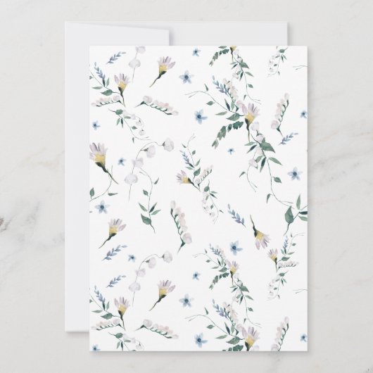 Invitation Baby shower Fille Fée Enchanted Forest (Dos)