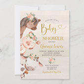 Invitation Baby shower Fille Ferme Florale (Devant)