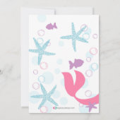 Invitation Baby shower fille fille fille mère (Dos)