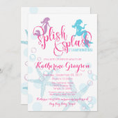 Invitation Baby shower fille fille fille mère (Devant / Derrière)