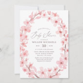 Invitation Baby shower Fille Fleur Fleur de Cerisier (Devant)