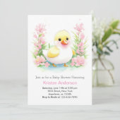 Invitation Baby shower fille Fleur sauvage béatillonne (Debout devant)