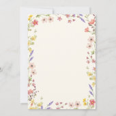 Invitation Baby shower fille Fleur sauvage de chic Script Boh (Dos)