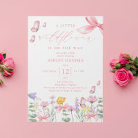 Baby shower fille Fleur sauvage de la ceinture ros