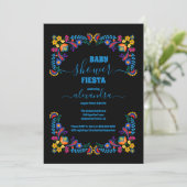 Invitation Baby shower Fille Floral Mexicain tendance (Debout devant)
