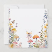 Invitation Baby shower Fille Florale De Champignons Faidés (Dos)