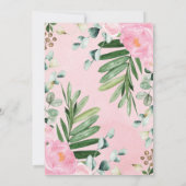 Invitation Baby shower Fille Forêt Boisée Rose Vierge (Dos)