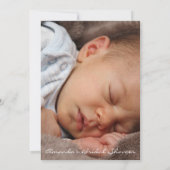 Invitation Baby shower fille garçon pieds Parties scintillant (Dos)