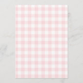 Invitation Baby Shower Fille Gingham Rose Citron (Dos)