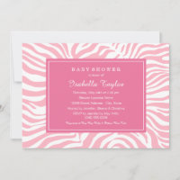 Baby Shower Fille Imprimé Zèbre Rose Chic