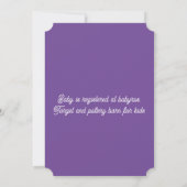 Invitation Baby shower fille lapin mignon lapin lapin (Dos)