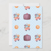 Invitation Baby shower fille lapin mignonne (Dos)