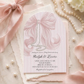 Invitation Baby Shower Fille Luxe Collier de Perles