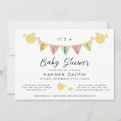 Invitation Baby shower fille | Maman Bird avec brique (Devant)