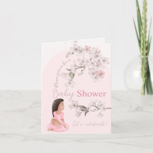 Invitation Baby shower Fille - Maman yoga enceinte