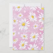 Invitation Baby shower fille marguerite rose jaune (Dos)