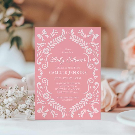 Invitation Baby shower Fille Mexicaine